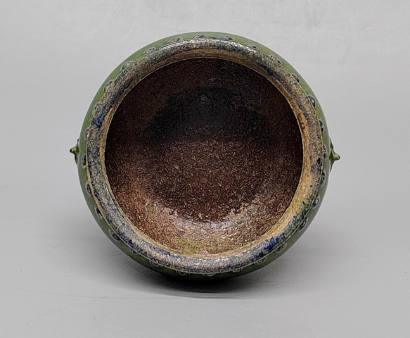 古玩陶瓷綠釉鼓釘爐真品鑒賞圖