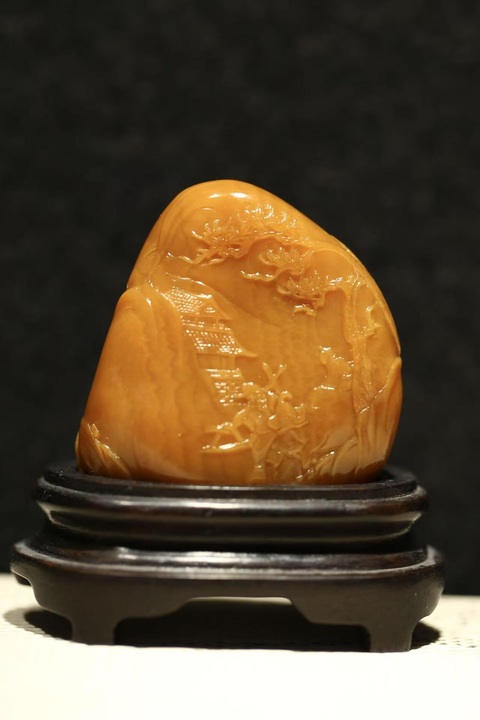 古玩雜項壽山田黃石擺件拍賣，當前價格9999元