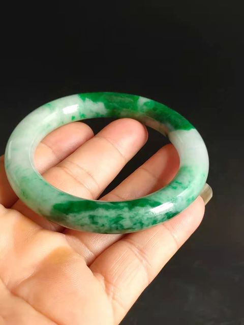 古玩玉器翡翠A貨手鐲真品鑒賞圖
