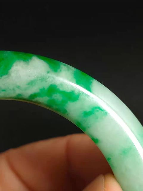 古玩玉器翡翠A貨手鐲真品鑒賞圖