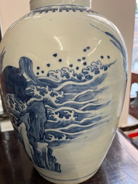 古玩陶瓷青花瑞獸紋罐真品鑒賞圖