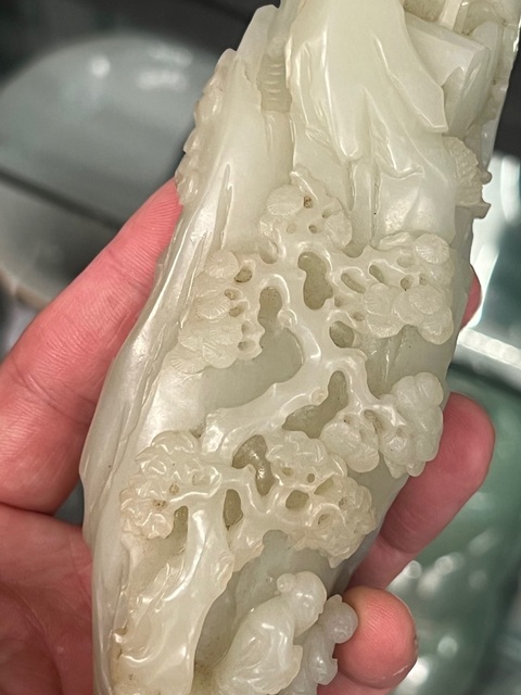 古玩玉器高山訪友玉山子真品鑒賞圖