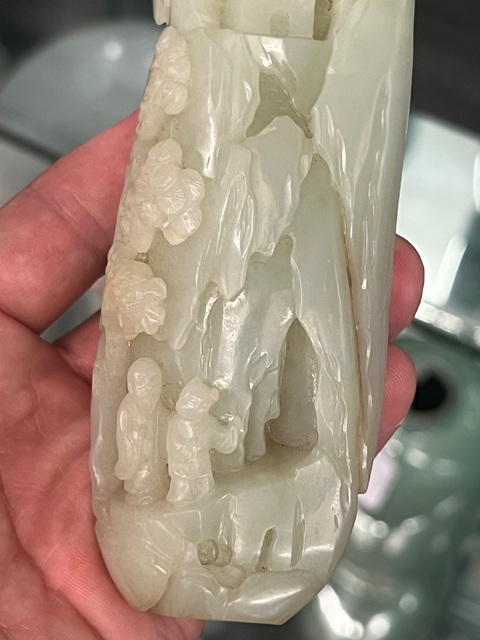 古玩玉器高山訪友玉山子真品鑒賞圖