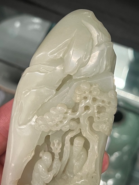 古玩玉器高山訪友玉山子真品鑒賞圖