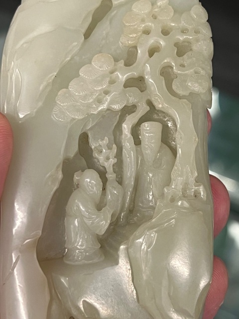 古玩玉器高山訪友玉山子真品鑒賞圖