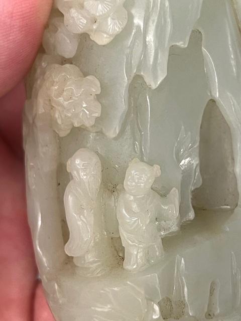 古玩玉器高山訪友玉山子真品鑒賞圖