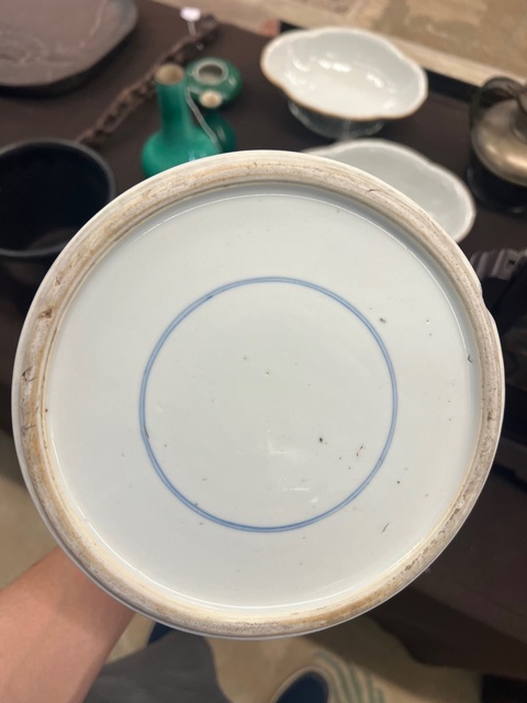 古玩陶瓷青花人物紋鳳尾尊真品鑒賞圖