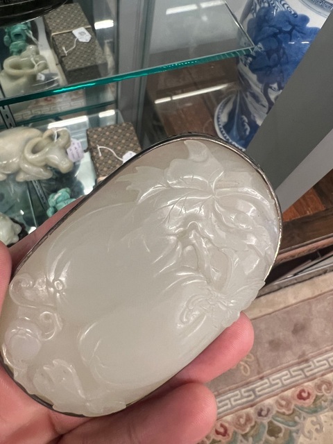 古玩玉器白玉瓜瓞連綿瓦子真品鑒賞圖
