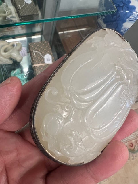 古玩玉器白玉瓜瓞連綿瓦子真品鑒賞圖