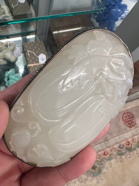 古玩玉器白玉瓜瓞連綿瓦子真品鑒賞圖