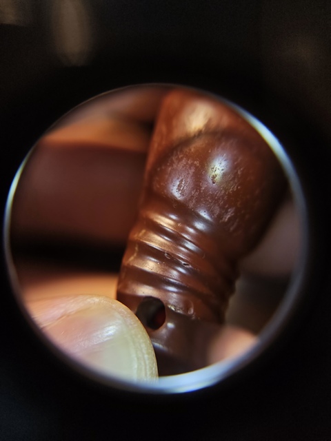 古玩玉器仿古蠶型珠真品鑒賞圖