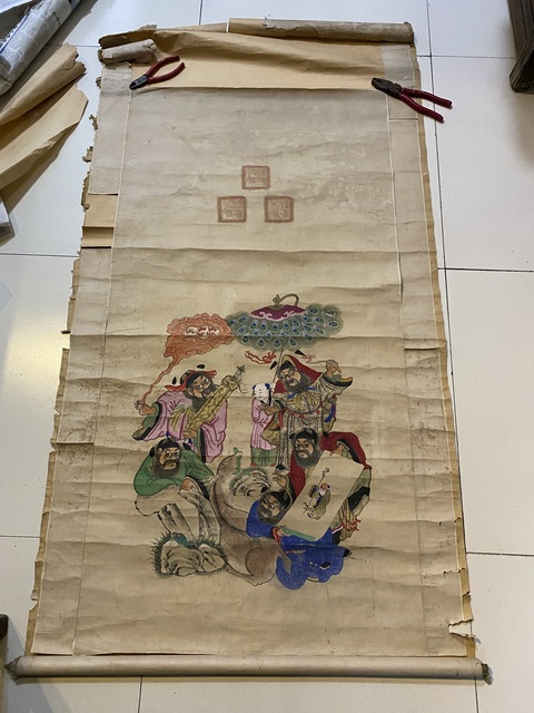 古玩字畫水陸畫真品鑒賞圖