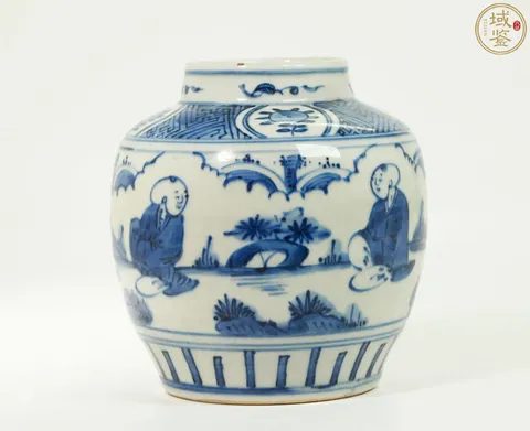 古玩陶瓷人物紋青花罐拍賣,當前價格88000元