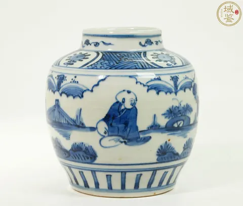 古玩陶瓷人物紋青花罐拍賣,當前價格88000元