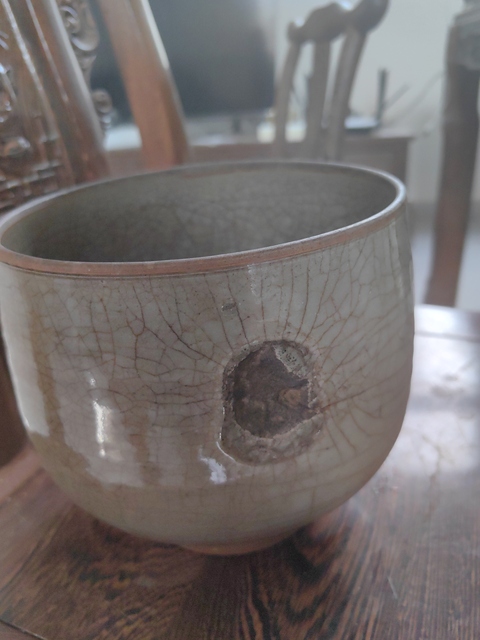 古玩陶瓷清早期青釉缽真品鑒賞圖