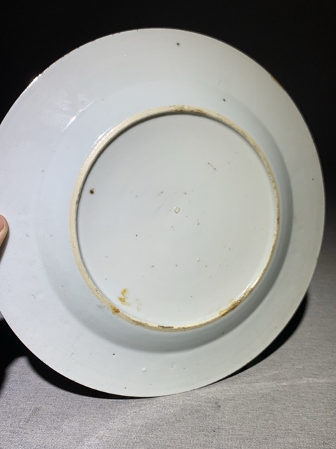 古玩陶瓷青花博古花卉紋盤真品鑒賞圖
