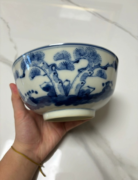 古玩陶瓷渭水投竿日歧山入夢晨碗真品鑒賞圖