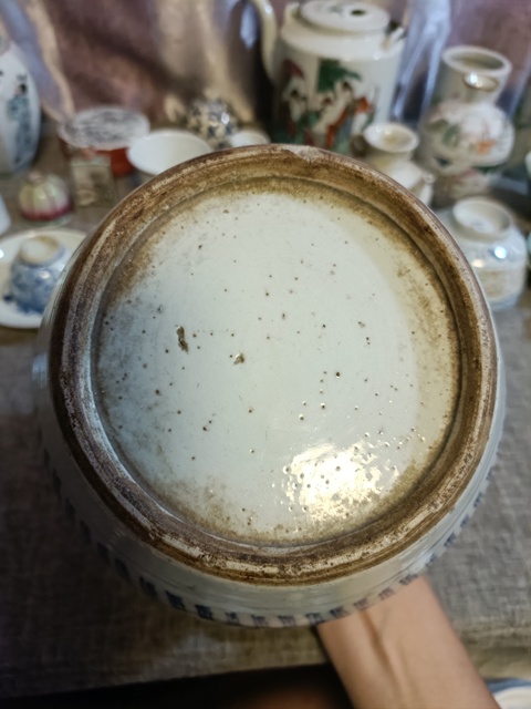 古玩陶瓷青花壽字紋罐，平臺不允許估價真品鑒賞圖