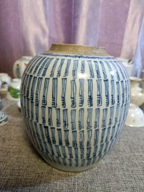 古玩陶瓷青花壽字紋罐，平臺不允許估價真品鑒賞圖