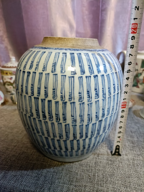 古玩陶瓷青花壽字紋罐，平臺不允許估價真品鑒賞圖