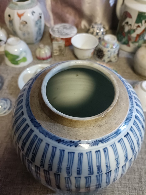 古玩陶瓷青花壽字紋罐，平臺不允許估價真品鑒賞圖