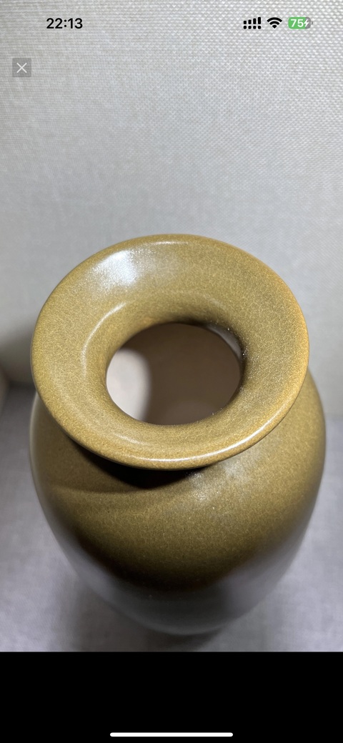 古玩陶瓷茶葉末釉花瓶真品鑒賞圖