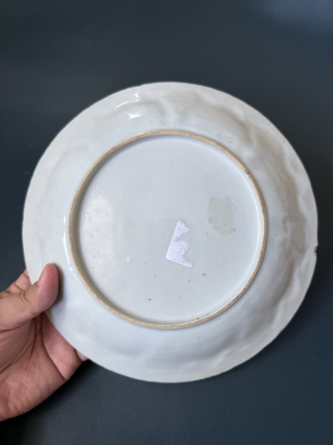 古玩陶瓷仕女紋粉彩盤真品鑒賞圖