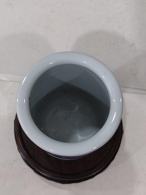 古玩陶瓷青花雙龍戲珠紋筆筒拍賣，當(dāng)前價(jià)格388元