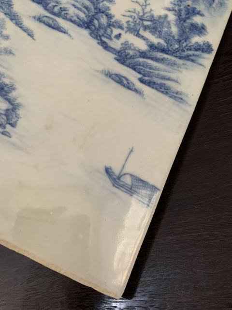 古玩陶瓷山水紋瓷板畫(huà)真品鑒賞圖