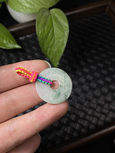 古玩玉器（放漏，不比價格比質量！）清代天然翡翠“平安扣”拍賣，當前價格1200元