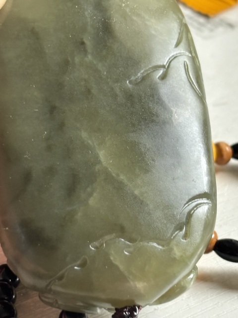 古玩玉器和田玉雕“龍紋掛件”真品鑒賞圖