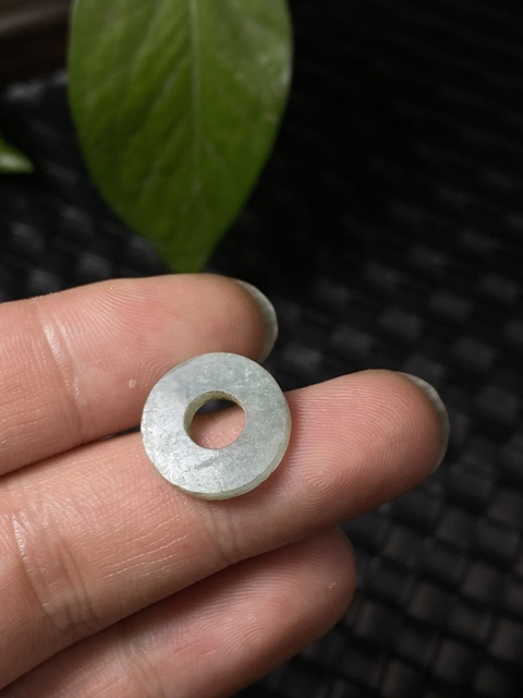 古玩玉器清代天然翡翠“平安扣”拍賣，當前價格450元