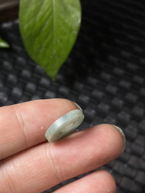 古玩玉器清代天然翡翠“平安扣”拍賣，當前價格450元