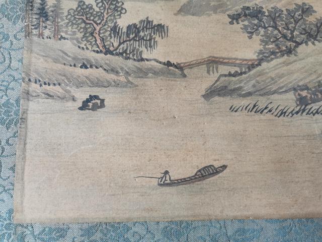 古玩字畫嬋月山水鏡鏡真品鑒賞圖