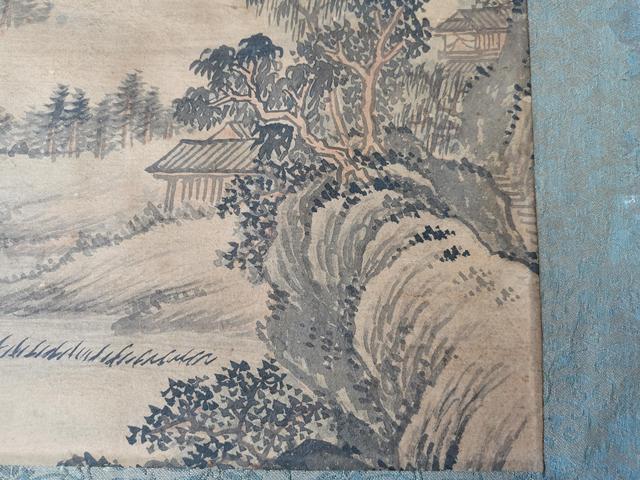 古玩字畫嬋月山水鏡鏡真品鑒賞圖