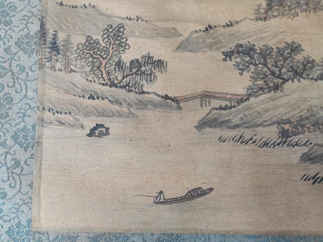 古玩字畫嬋月山水鏡鏡真品鑒賞圖