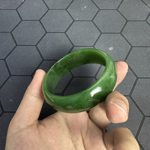 古玩玉器老碧玉手鐲真品鑒賞圖