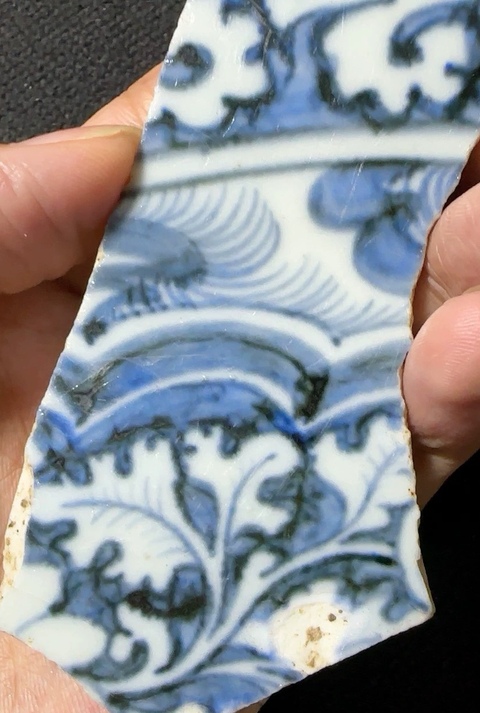 古玩陶瓷青花瓷片真品鑒賞圖