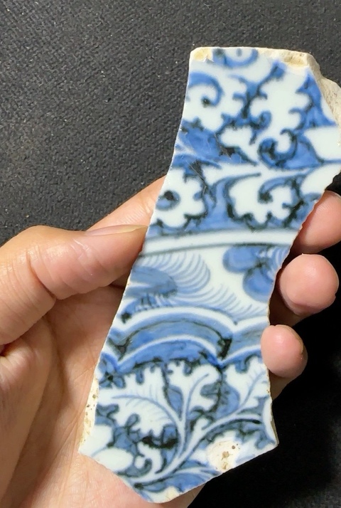 古玩陶瓷青花瓷片真品鑒賞圖