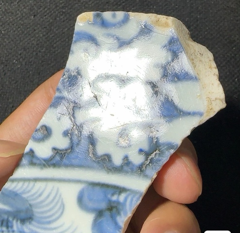 古玩陶瓷青花瓷片真品鑒賞圖