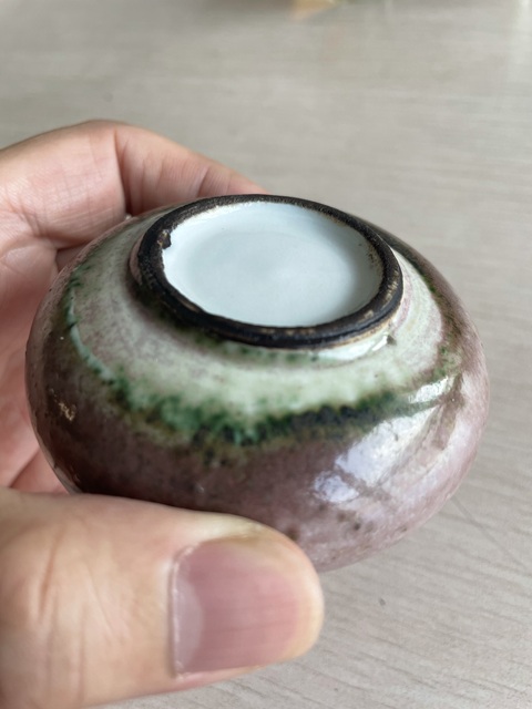 古玩陶瓷豇豆紅釉水盂真品鑒賞圖