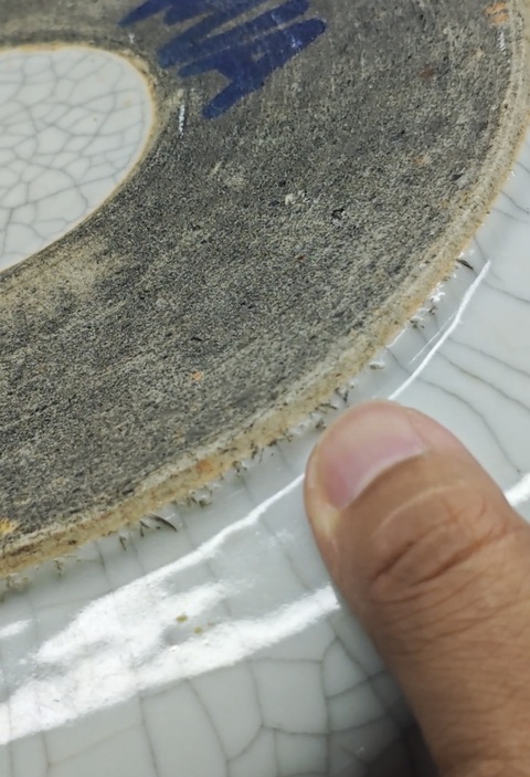 古玩陶瓷玉璧底哥釉洗真品鑒賞圖