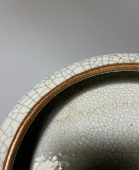 古玩陶瓷玉璧底哥釉洗真品鑒賞圖