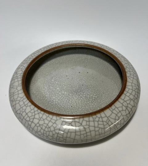 古玩陶瓷玉璧底哥釉洗真品鑒賞圖