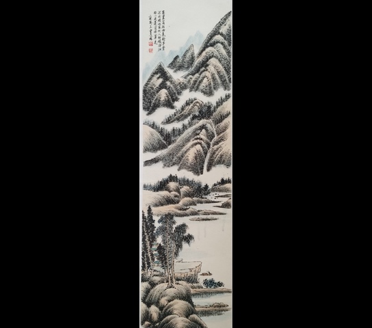 古玩字畫江南八友之一南京籍實力派畫家曹長林山水拍賣,當前價格899元