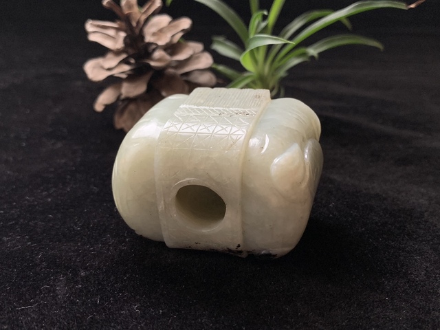 古玩玉器和田玉雕“象形水丞”真品鑒賞圖
