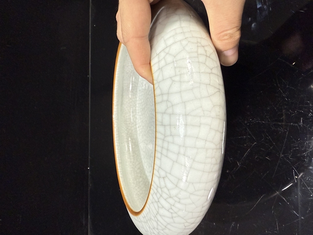 古玩陶瓷哥釉水洗真品鑒賞圖