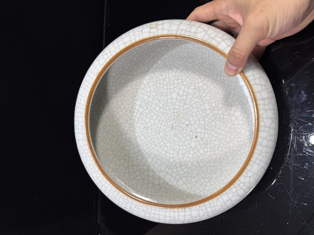 古玩陶瓷哥釉水洗真品鑒賞圖