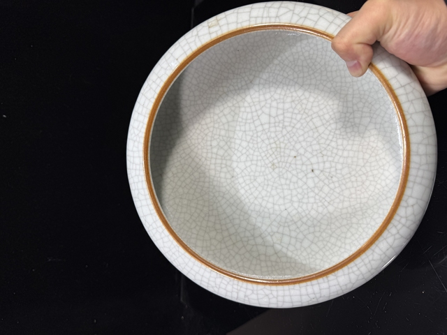 古玩陶瓷哥釉水洗真品鑒賞圖