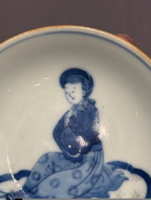 古玩陶瓷仕女紋盤真品鑒賞圖